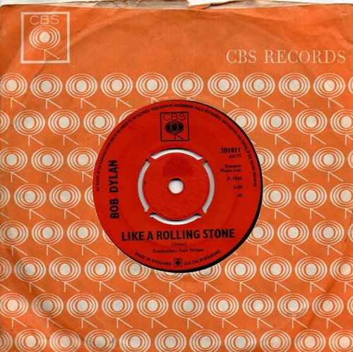 Bob Dylan:Like a rolling stone/Gates of Eden:UK CBS:1965 - Picture 1 of 2