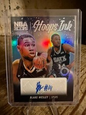 2023-24 Panini Nba Hoops Premium Stock - Hoops Ink Blake Wesley #HI-WES Spurs