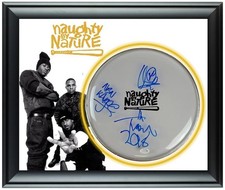 Naughty By Nature Signed Custom Framed Drum Head Drumhead Display ACOA