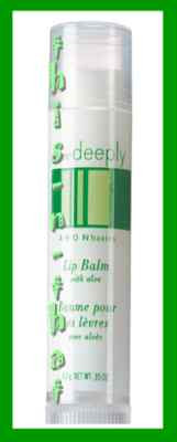 Make Up Lip Balm-Avon Basics Care Deeply with Aloe-Green & White Tube-NOS (Qt 1)