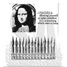 Tim Holtz Stampers Anonymous "MONA'S SKETCHBOOK" Rubber Cling Stamp Set- CMS010