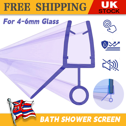 Rubber Plastic Bath Shower Screen Door Seal Strip for Thickness 46mm