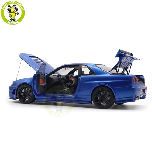 Modellino auto 1/18 Nissan NISMO R34 GT-R Z-tune AUTOart 77462 Bayside blu - Foto 7 di 16