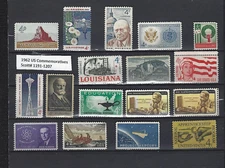 1962 US  Commemorative Year Set 17 MNH Stamps Scott #1191-1207