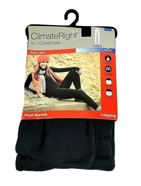 Cuddl Duds Climate Right Women’s Plush Warmth Legging Black Size XXL Cuddl Duds Climate Right Women’s Plush Warmth Legging Black Size XXL