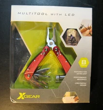 XGEAR Pliers Multi Tool with LED light, 8 tools functionality