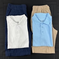 Boys Size 16/18 XXL Polo Shirts Shorts School Uniforms Outfit Mixed Lot Set