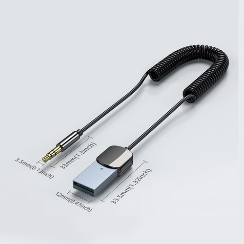 Bluetooth-Aux-Kabel-Adapter Dongle Auto-Audio-Buchse Auf 3 5 Mm Bluetooth 5. > - Photo 3/16