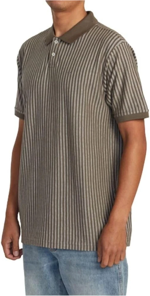 RVCA 男式 S/S MARCO Polo 衫 - MSH 中号 - 全新带标签最后一个 — 第 3/4 张图片