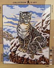 BRAND NEW COLLECTION D'ART  11484  NEEDLEPOINT CANVAS:  LEOPARD