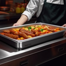 VEVOR 6PCs Bac Gastronorme GN 1/1 Récipient Inox Bain-marie 10,7 cm Profondeur