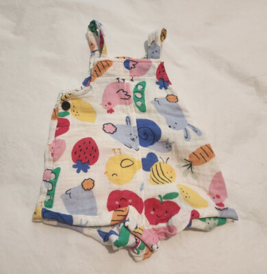 NWT Old Navy Farm Print Sleeveless Short Romper Baby Girl