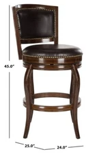 Safavieh Pasquale Bar Stool, Reduced Price 2172713456 FOX7011B