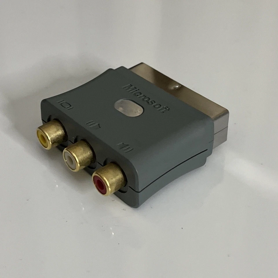 Genuine Microsoft XBOX SCART to Composite RCA AV Adapter Converter - Image 4 of 4