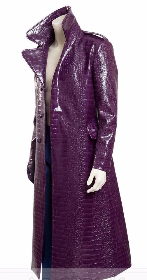 Casaco de couro sintético roxo Halloween esquadrão suicida Coringa Jared Leto frete rápido - Imagem 3 de 4