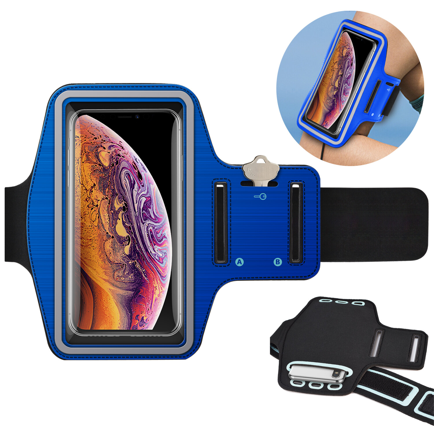 Sports Armband Case Gym Running Jogging Exercise Holder Pouch Bag for
