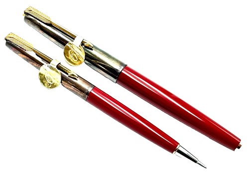 Vintage Red Brown Motled Marbled Matador Express Fountain Pen