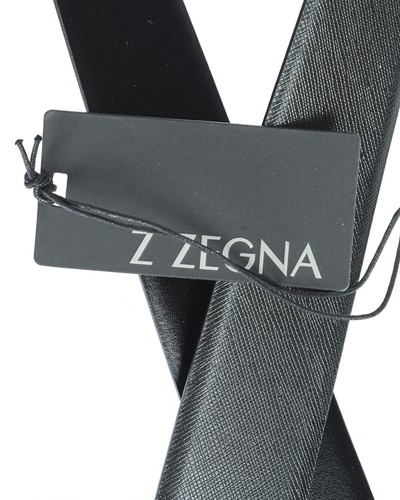 Cintura Zegna Belt REVERSIBILE Pelle ITALY Uomo Nero BWINM2958F NER Tg. 110 - Foto 2 di 11