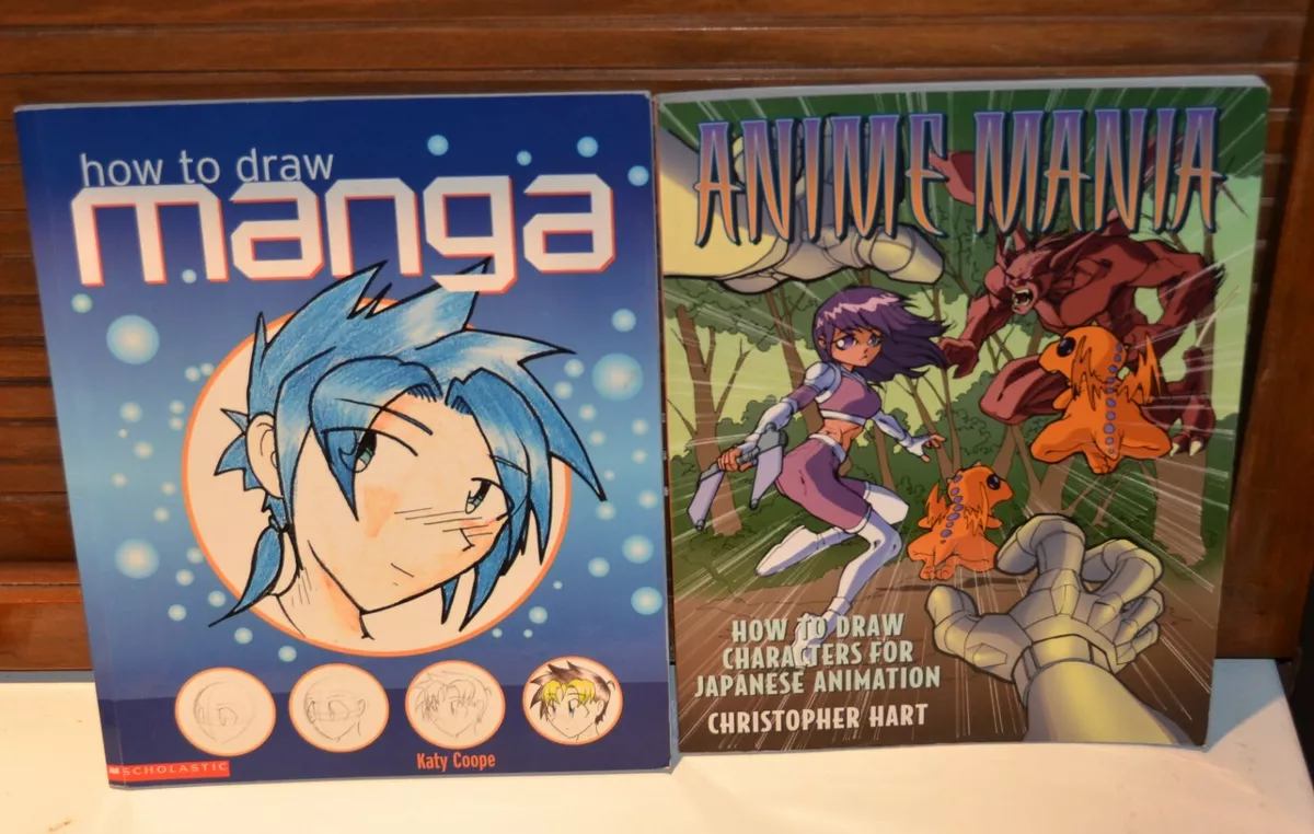 Anime Mania + How to Draw Manga by Hart & Coope Japanese Animation books