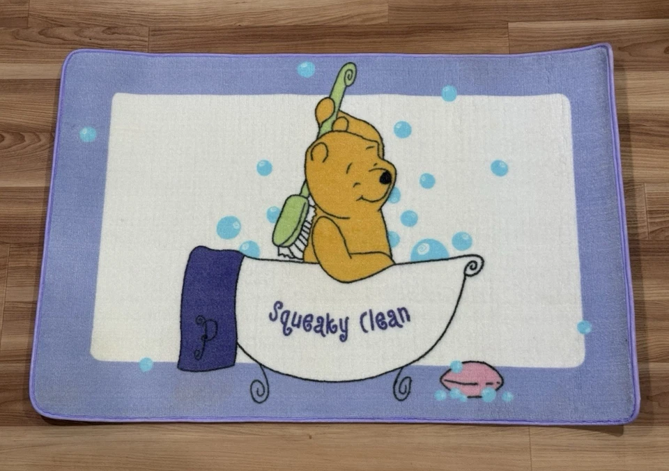 Alfombra Disney Winnie The Pooh lavanda/multi 24 pulgadas x 36 pulgadas ~ nueva sin etiqueta Foto 2 de 4