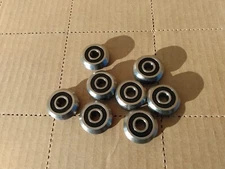 RM2-2RS 3/8" V Groove Roller Bearing Rubber Sealed Line Track - 8 PCS