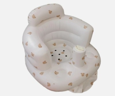 Baby Inflatable Seat for Babies 3-36 Months, Built in Air Pump, Bear 