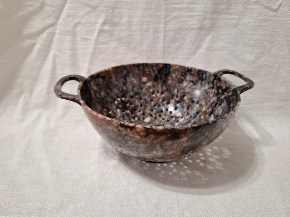 zak! Diseños Colador Pequeño Melamina Marrón Gris Blanco Negro Mármol Salpicaduras Foto 2 de 4