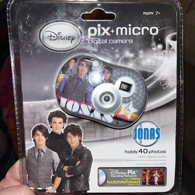 Disney Jonas Brothers Pix Micro Digital Mini Camera 2009 Collectible New Sealed