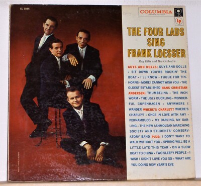 The Four Lads Sing Frank Loesser - 1957 LP Record Album - Vinyl Near Mint
