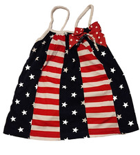 Sophie Rose Patriotic Red White Blue Tank Top Sundress 4th of July 2T EUC