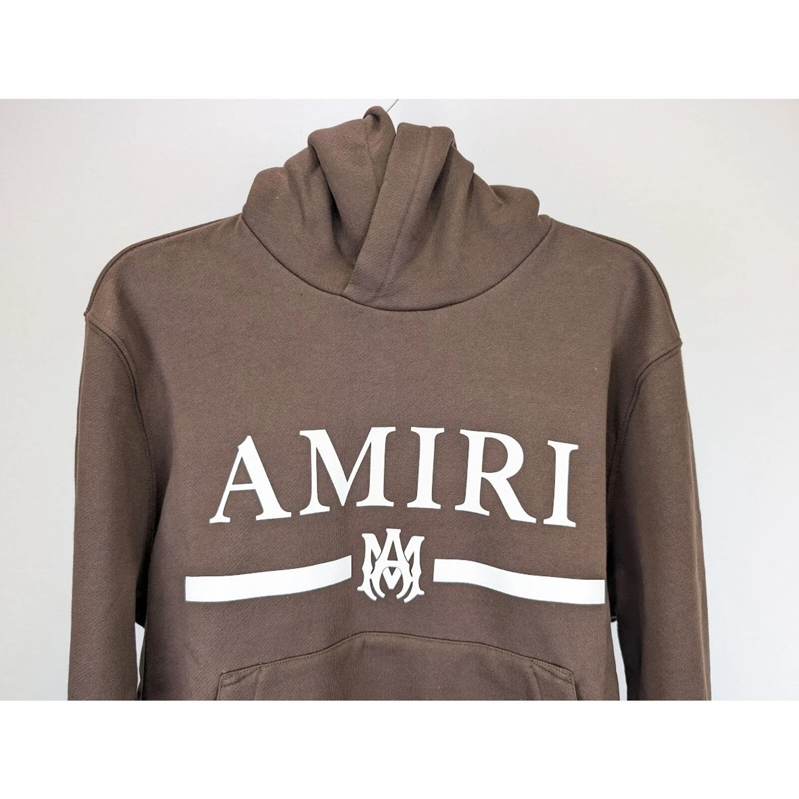 Felpa con cappuccio AMIRI Amiri MA Bar marrone nuova con etichetta X Small