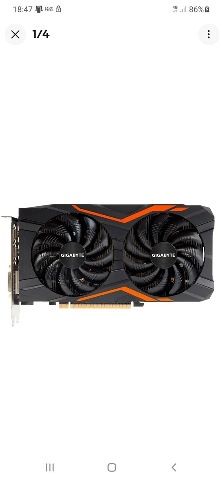 GIGABYTE GeForce GTX 1050 Ti G1 Gaming 4G computer graphics card GDDR5 128bit - Photo 2/3