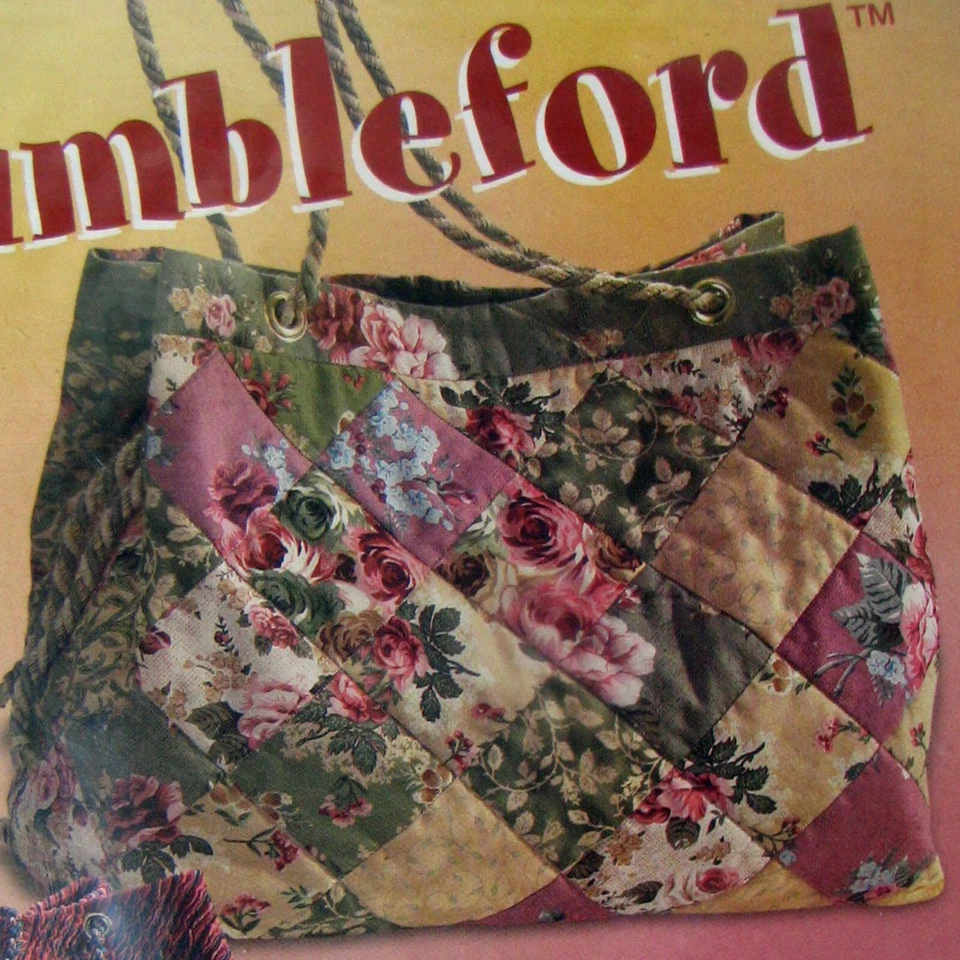 Rumbleford Big Bag Pattern 17-1/2"x15"x8" Piece Quilt Applique Embroidery & More - Image 2 of 4