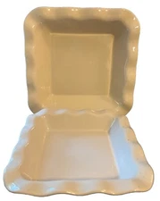 Serving Bowls White Ruffled 12.5” X 2.5” 10.5” X 2” Set Of 2 Table Decor Service