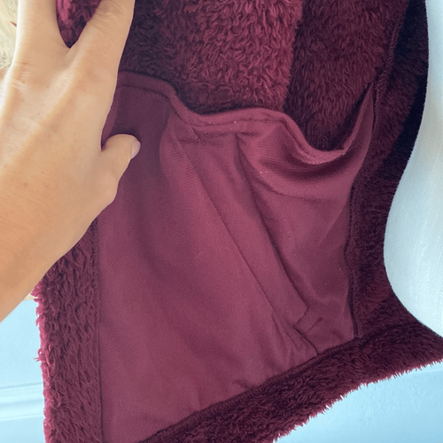 The North Face Women’s Size Medium Jacket Maroon Fuzzy Cozy Warm Fleece - Picture 7 of 12