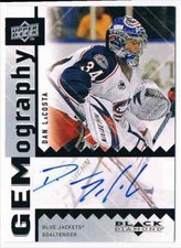 2009-10 BLACK DIAMOND GEMOGRAPHY DAN LACOSTA AUTO COLUMBUS BLUE JACKETS #GDL