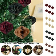 Honeycomb Ball Decor Christmas Tree Decoration Pendant Accessories 1/6pc