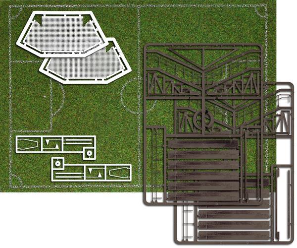 SOCCER PITCH/FOOTBALL PITCH. 310 X 215 mm. HO/OO Gauge Busch 1052