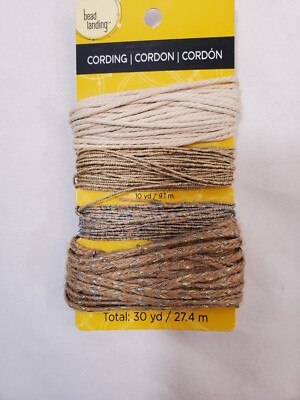 Bead Landing Hemp Cording With Metalic Twist (78.8 ft)