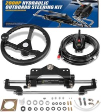 Hydraulic Outboard Steering Kit Boat Marine for 200HP Most Single Outboard