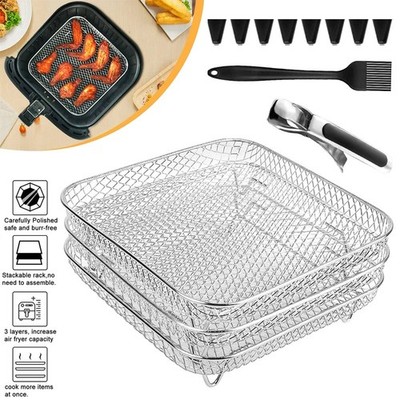 13tlg Heißluftfritteuse Rack Grillrost für Ninja Foodi Grill AG301/Corsori 5.8QT