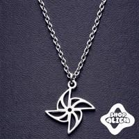 Men’S Silver Necklace, Men’S Pendant Necklace Silver Y2K Windmill Waterproof