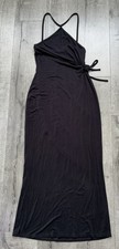 ASOS Design Women’s Black Thin Strap Long Dress Size 6 #738