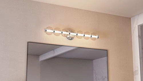 Quoizel PCELW8525 Elway 7 Light 25"W LED Bath Bar - Chrome - Picture 4 of 12