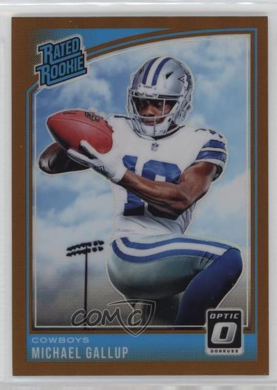2018 Donruss Optic Rated Rookie Bronze Prizm Michael Gallup #174 dq2