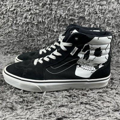 Vans Fillmore Hi Skull Men's Sneaker Black Casual Shoes Mens Size 9.5