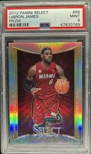 2012-13 Panini 1st Yr Select #66 LeBRON JAMES Miami Heat SILVER Prizm PSA 9 MINT