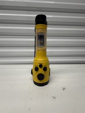 Sports AM/FM Flashlight Radio w/Clock  Siren Yellow