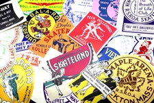 🛼 Vintage Massachusetts Roller Rink Stickers 1940s-50s Pick Your Rink!