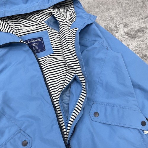 Craghoppers Aquadry Ortega UK 10 giacca impermeabile donna blu impermeabile con cappuccio - Foto 7 di 13